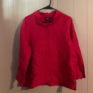 Eileen Fisher Linen Silk Blend Blouse